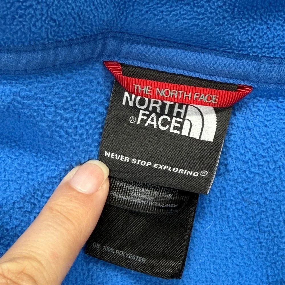 The North‎ Face Pullover Fleece Quarter Zip Polartec Classic Blue Mens L READ